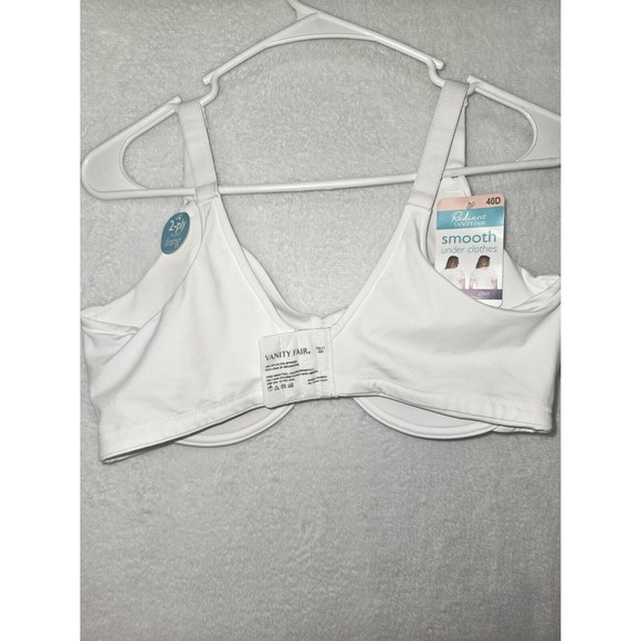 Vanity Fair Radiant Underwire Smooth Bra White 40d  76571 - Picture 3 of 6